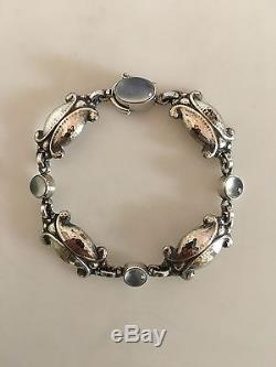 Georg Jensen Sterling Silver Bracelet with Moonstones No. 11
