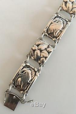 Georg Jensen Sterling Silver Bracelet with Swans #42