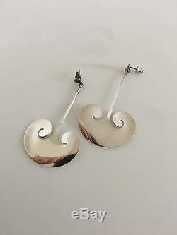 Georg Jensen Sterling Silver Earrings designed by Torun #372A