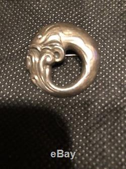 Georg Jensen Sterling Silver Fish Pin / Brooch #10. Wonderful patina. Rare find