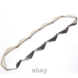 Georg Jensen Sterling Silver Necklace Peak 13 links Hans Hansen Denmark Vintage