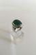 Georg Jensen Sterling Silver Ring #46A with Green Agate