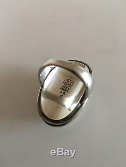 Georg Jensen Sterling Silver Ring No. 46E with Silver Stone