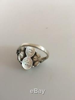 Georg Jensen Sterling Silver Ring No. 48 with Moon Stones