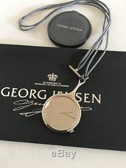 Georg Jensen Sterling Silver Torun Watch Pendant No. 2325 with original chain. S