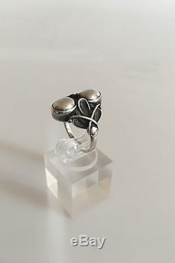 Georg Jensen Sterling Silver ring with Silver Stones #48