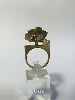 Hans Hansen 14 Ct Gold Ring Modern Ring Size 55(US 7 1/4)