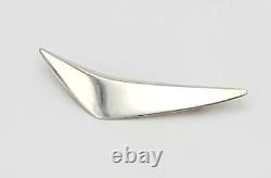 Hans Hansen Denmark Modernist Sterling LARGE Boomerang #113 Brooch 1970s