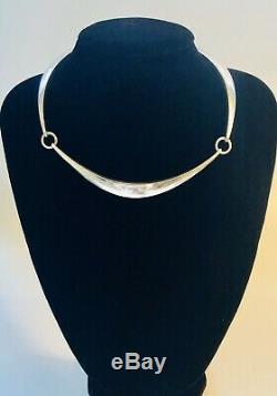 Hans Hansen Denmark Modernist Sterling Silver Necklace, Bent Gabrielsen Design