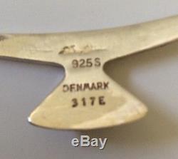 Hans Hansen Denmark Modernist Sterling Silver and Enamel Necklace 317E