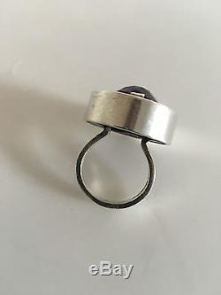 Hans Hansen Sterling Silver Ring with Armetyst