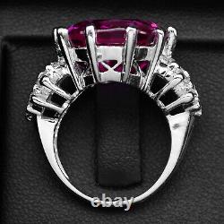 Invaluable Hot Pink Tourmaline 25Ct 925 Sterling Silver Handmade Rings Size 6.25