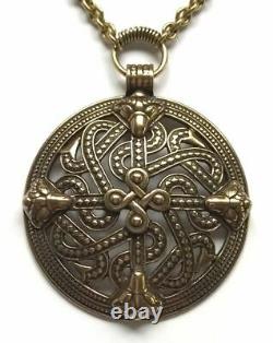 KALEVALA KORU KK Finland Beautiful Bronze Necklace with Viking Motif Snakes