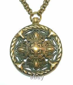 KALEVALA KORU KK Finland Beautiful Vintage Bronze Necklace Aland Viking Motif