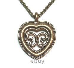 KALEVALA KORU KK Finland Beautiful Vintage Bronze Necklace Heart of Utajarvi