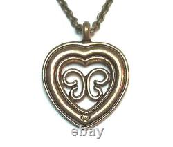 KALEVALA KORU KK Finland Beautiful Vintage Bronze Necklace Heart of Utajarvi