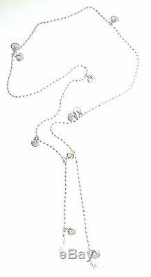 KALEVALA KORU KK Finland Long Necklace Twinflower Sterling Silver and Pearls