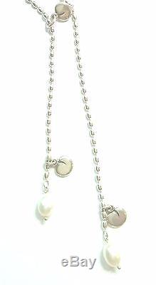 KALEVALA KORU KK Finland Long Necklace Twinflower Sterling Silver and Pearls