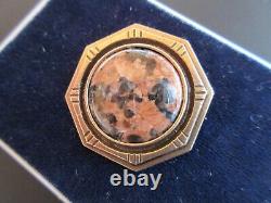 KALEVALA KORU KK Finland Vintage Bronze Brooch Necklace Granite Original Box