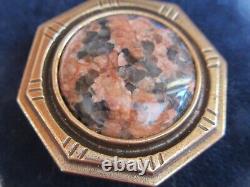 KALEVALA KORU KK Finland Vintage Bronze Brooch Necklace Granite Original Box