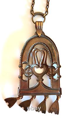 KALEVALA KORU KK Finland Vintage Bronze Necklace Kalanti Janakkala 26 inch