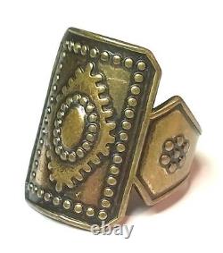 KALEVALA KORU KK Finland Vintage Bronze Ring Ilmajoki size 7 3/4 adjustable