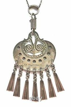 KALEVALA KORU KK Finland Vintage Sterling Silver Necklace Moon Goddess BIG