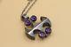 Kultaseppa Salovaara KY Finland c. 1970 Sterling Silver and Amethyst Pendant