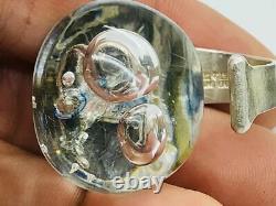 Lapponia Finland Bjorn Weckstrom Rare Acrylic Spaceman Sterling Silver Ring