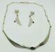 Lapponia Finland Bjorn Weckstrom Vintage Silver Necklace and Drop Earrings