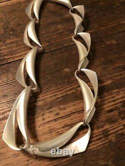 Lapponia Sterling Silver Wave Dance Necklace and earrings Finland