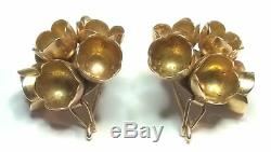 Liisa Vitali by Nils Westerback Finland 14k Gold Spring Earrings from 1971