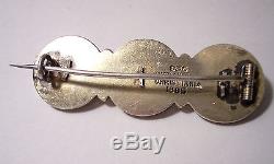 Marked David Andersen 830 sterling silver Christiania 1885 Solje brooch pin