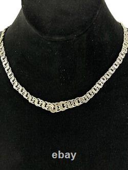 Matching Antique Pre-1920 Norwegian 830S Silver 17 Necklace Choker + Bracelet