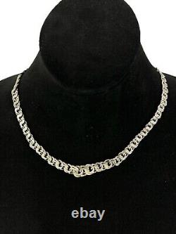 Matching Antique Pre-1920 Norwegian 830S Silver 17 Necklace Choker + Bracelet