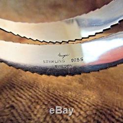 Mid Century HANSEN/Sweden/Sterling Silver Leaf Bracelet/EXCELLENT