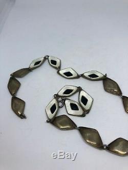 Midcentury Vintage Norway A Sch Albert Scharning Sterling Silver 925 Necklace 18