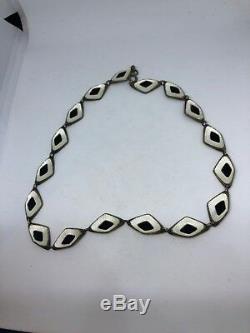 Midcentury Vintage Norway A Sch Albert Scharning Sterling Silver 925 Necklace 18