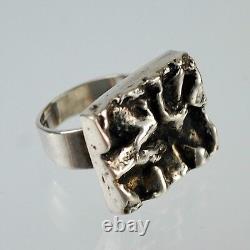 Modern Sterling Ring Bengt Hallberg Koping, Sweden 1969