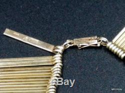 Modernist Anton Michelsen Denmark Sterling Silver Gold Gilt Matchstick Necklace