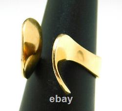 Modernist Rey Urban Fausing Denmark Abstract 750 18K Yellow Gold Ring