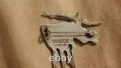 Moose'Elg' pin brooch Esther Slagsvold David Andersen Sterling Silver Norway