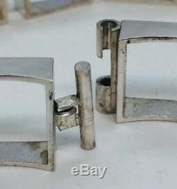 NE From Denmark Vintage Sterling Silver Modernist Square Link Bracelet