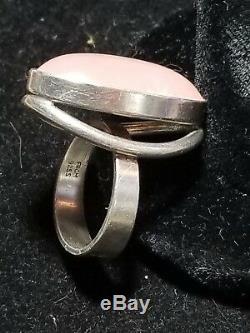 N. E. From Rose Quartz Ring Sterling Silver 925s Denmark