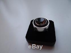 N. E. From Sterling Silver 925s With Smokey Quartz Ring Denmark