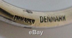 Ne From Denmark Vintage Tigereye & Sterling Silver Modernist Bracelet