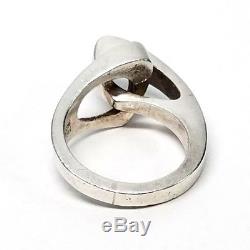 Niels Erik From Sterling Silver Abstract Modernist Ring, Size 6 1/2