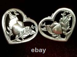 Norseland by Coro Sterling Silver Vintage Earrings Retro Scandinavian Jewellery