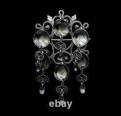 Norway Bunad Jewelry Pin by Nils M Elvik 830S Silver Vintage width 2