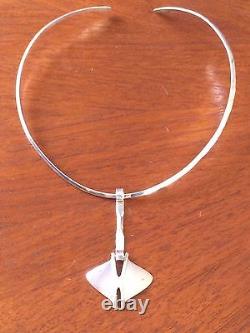 Norway Christoffersen Butterfly/Sommerfugl Neckring Silver Vintage Jewelry Auth